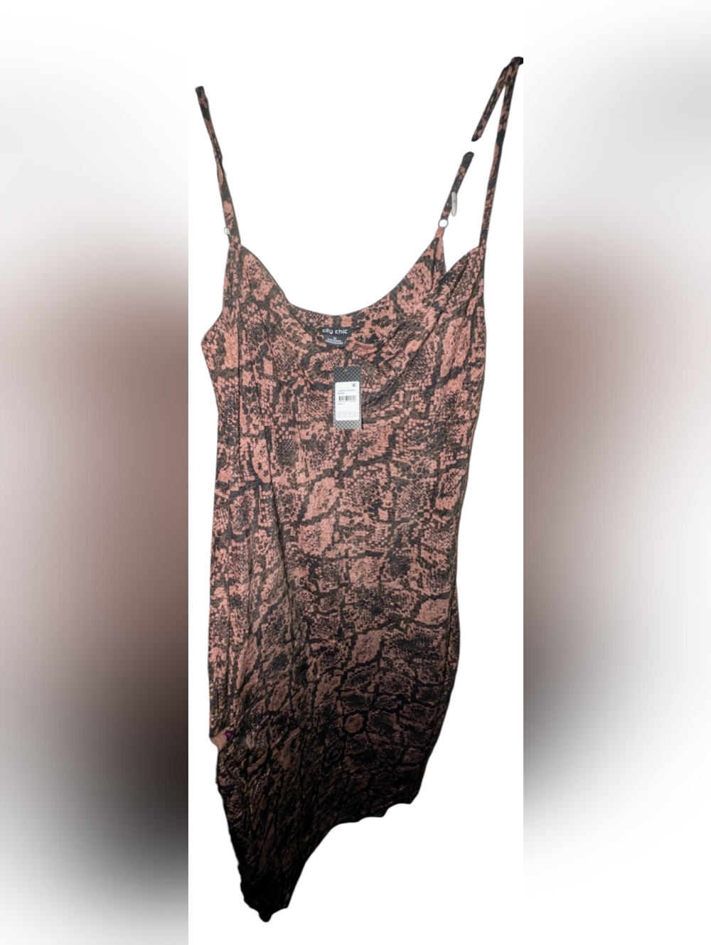 City Chic Kyra Snake Print Maxi Dress NWT Plus Size M / 18